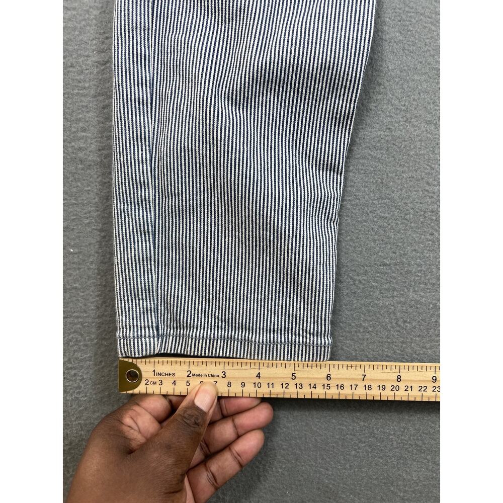 Levi's Women's 524 Too Superlow Jean Size 13M 31x32 Blue White Striped Y2K Style - Picture 10 of 12